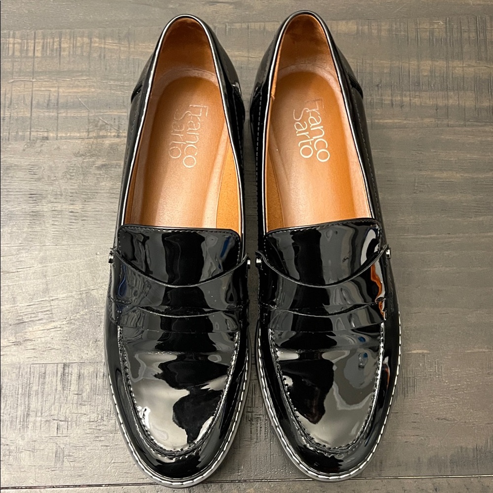 Franco Sarto Men's Black Patent Loafers